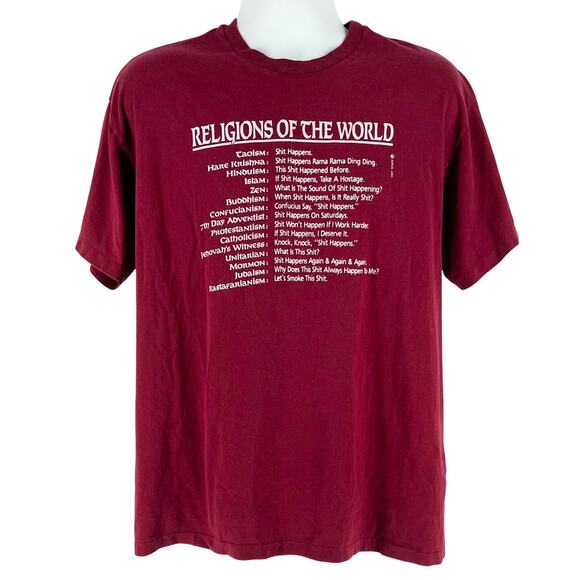 90s funny Religions of the World tshirt 1990s vintage - Picture 1 of 6